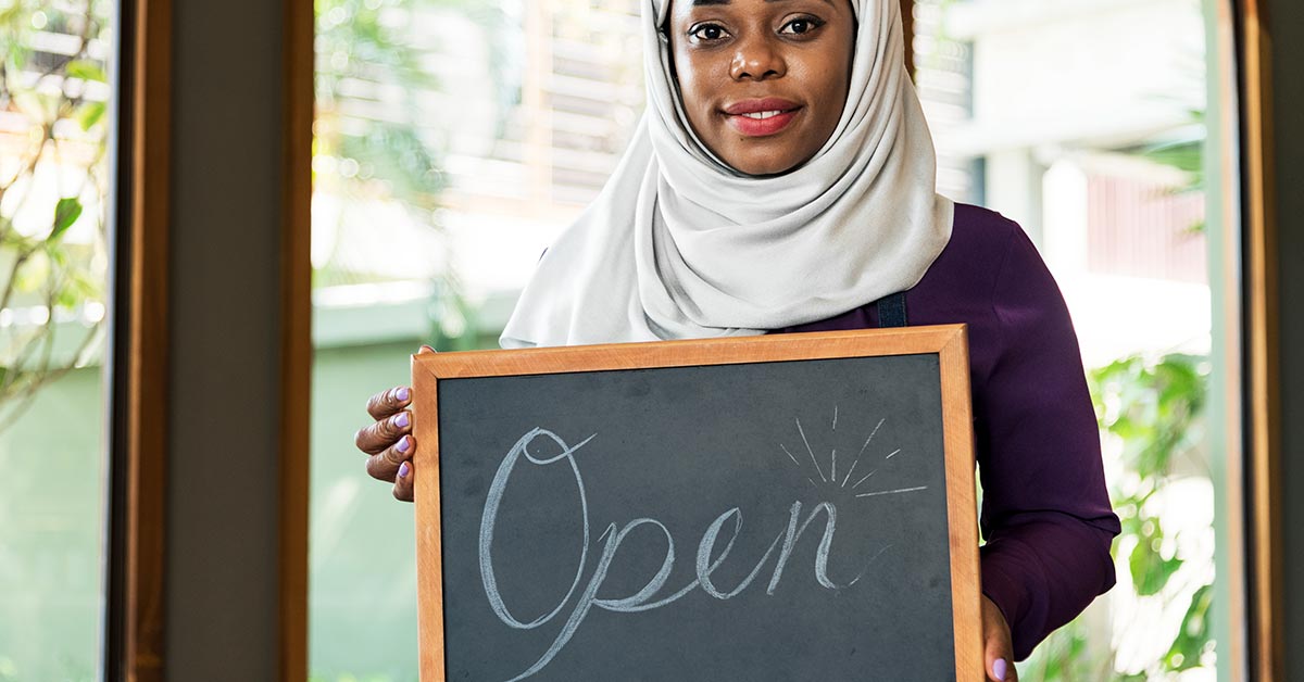 Lady Open For Business